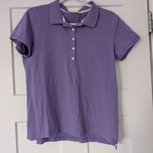 Preppy Lavender Purple Polo Shirt Size Large